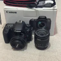 دوربین کنون 77d با دو عدد لنز