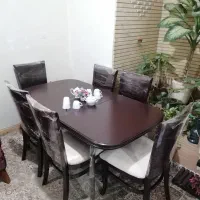 میز ناهارخوری ۶نفره تمام چوب راش ترک نونونو|میز و صندلی غذاخوری|شیراز, لشکری‎|دیوار