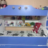 تخت دو طبقه نوجوان با تخت مهمان تمام ام دی اف|تخت و سرویس خواب|اهواز, کوی نفت|دیوار