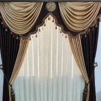 پنج پرده درحدنوبدون پارگی همراه با میله پرده کتیبه