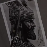 طراحی چهره سیاه قلم