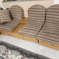 مبل هفت نفره چوب روس محکم کامل|مبلمان خانگی و میز عسلی|شیراز, فرگاز|دیوار