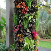 طراحی و اجرای آبنمای جنگل|گل و گیاه طبیعی|لواسان, |دیوار