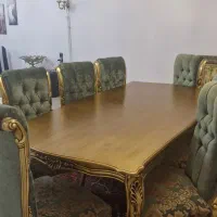 میز نهار خوری ۸ نفره ورق طلا