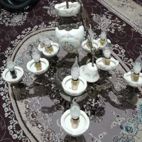 لوستر عباسی 5شاخه دوبل 10شعله رنگ انتیک