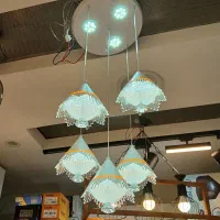 لوستر ۵ شعله سه حالته کد25 وارداتی|لوستر و چراغ آویز|اصفهان, تخت فولاد|دیوار