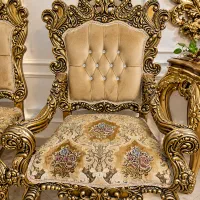 سرویس مبلمان ۹ نفره استیل سلطنتی با آینه کنسول|مبلمان خانگی و میز عسلی|قم, پردیسان|دیوار