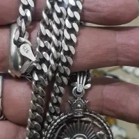 زنجیر و پلاک نقره کارتیر