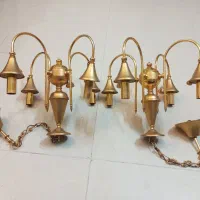 ۲ عدد لوستر نو طلایی|لوستر و چراغ آویز|زاهدان, |دیوار