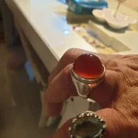 انگشترعقیق سرخ ابدار
