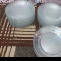 ۲۴ عدد بشقاب برنج خوری دو عدد دیس بزرگ گرد