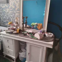 ایینه کنسول چوبی سفید|مبلمان خانگی و میز عسلی|قائمشهر, |دیوار