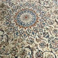 فرش ده متری گل ابریشم نائین اصفهان