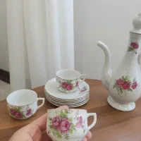 قهوه خوری گلاب پاش گلسرخی آنتیک