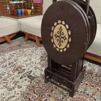 ۴ عدد میز عسلی چمدانی تاشو رنگ قهوه ای|مبلمان خانگی و میز عسلی|تهران, خلیج فارس|دیوار