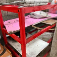 میز‌سوپرمارکتی ۳ طبقه شیشه دار