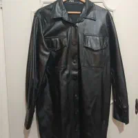 مانتو پاییزه چرم مارک زارا