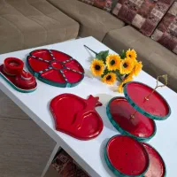 ظروف پذیرایی سنگ مصنوعی با تم یلدا