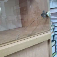 کتابخانه بزرگ‌ ۵طبقه  چوبی درب شیشه ای زیبا|کتابخانه، شلف، قفسه‌های دیواری|قم, هنرستان|دیوار