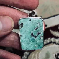 پلاک فیروز قاب نقره