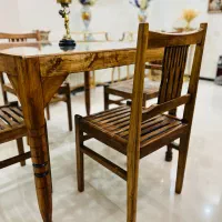 نهارخوری ۴ نفره چوب راش سفارشی مناسب جهیزیه|میز و صندلی غذاخوری|کرج, فاز ۴ مهرشهر|دیوار