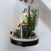 دکوری مینیاتوری چراغدار ۲۵ سانت|مجسمه، تندیس، ماکت|ارومیه, |دیوار