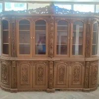 گنجه-بوفه-ویترین چوب گردو