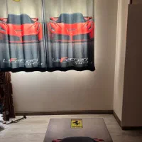 ست سه تکه فرش و پرده و لوستر