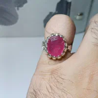 انگشتر نقره یاقوت سرخ آفریقا طبیعی|جواهرات|تهران, امام زاده حسن|دیوار