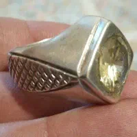 انگشتر نقره با سنگ الماس روسی