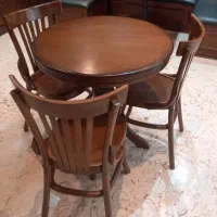 میز و صندلی چوبی سه نفره مناسب کافه و منزل|کافیشاپ و رستوران|شیراز, خلدبرین|دیوار