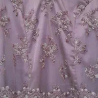 لباس شب سنگ دوزی شده با دامن ساتن