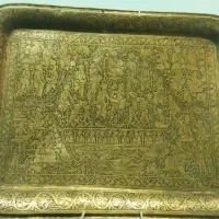 سینی برنجی قلمزنی زندیه