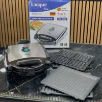 ساندویچ ساز یونیک 3کاره اسنک ساز گریل وافل خردکن|اجاق گاز و لوازم برقی پختوپز|قم, نیروگاه|دیوار