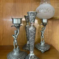 آینه شمعدان با دو شمعدان اضافه|صنایع دستی و سایر لوازم تزئینی|اصفهان, مرداویج|دیوار