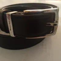 کمربند چرم طبیعی دو رو سه لایه نو سایز یزگ