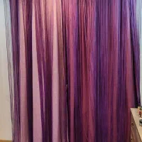 پرده ی ۳ متری بنفش و ریسه