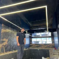 سقف کشسان-آسمان مجازی لاین نورپردازی استخر|مصالح و تجهیزات ساختمان|شیراز, زرهی|دیوار