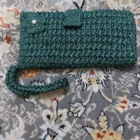 کیف پول بافت با قلاب