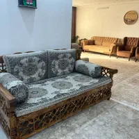 تخت سنتی مبل گره چینی نیمکت چوبی باغ منزل حیاط|مبلمان خانگی و میز عسلی|سبزوار, امیریه|دیوار