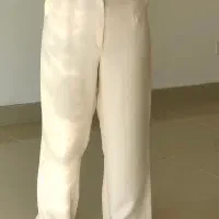 شلوار کرپ کرم استخونی