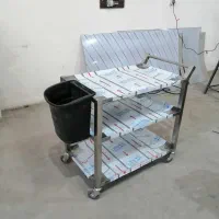 ترولی تمام استیل حمل غذا و لوازم صنعتی
