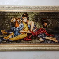 تابلو فرش دستباف کلئوپاترا طرح جدید امضادار