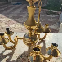 لوستر طلایی|لوستر و چراغ آویز|شیراز, زرهی|دیوار