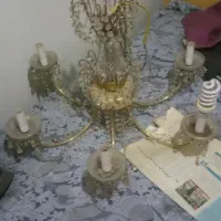 لوستر شش شاخه طلایی سالم