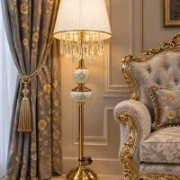 آباژور بلند طلایی دو چینی به قیمت تولید
