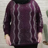 بلوز نگین دار سایز بزرگ