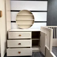 سرویس کودک تمام چوب و ام دی اف رنگ شده|تخت و سرویس خواب|پردیس, شهرک صنعتی خرمدشت فاز ۷|دیوار