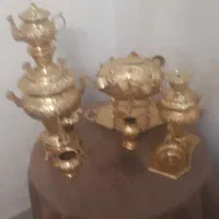 سماور برقی مسی به همراه سماور کوچک و شربت خوری|سماور، چای‌ساز، قهوه‌ساز|تهران, پونک|دیوار