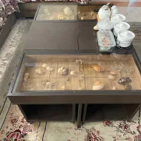 میز جلو‌ مبلی ام دی اف قهوه ای تیره با ۴ عسلی|مبلمان خانگی و میز عسلی|تهران, مدائن|دیوار